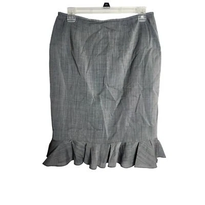 Lafayette 148 шерсти смесь оборки подол юбка sz 10P назад молнии карьера профессиональный  - Изображение 1 из 4