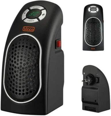 STUFA CERAMICA PLUG IN 400W VINCO 70159 ANTI-SURRISCALDAMENTO - Immagine 1 di 3