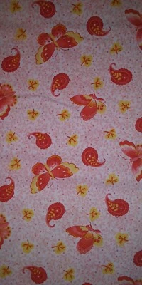 Mariposas 100% algodón tela acolchado 3 3/4 yardas pieza única Foto 1 de 4