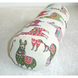 Bolster Cover Only 16"x6" Llama Round Cushion Cylinder Tapestry Llamas Alpaca - Picture 1 of 9