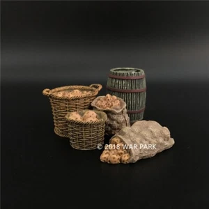 WAR PARK MINIATURES 1:30 WW2 DIORAMA WS021 POTATOES AND WOODEN BARREL SET - Picture 1 of 5