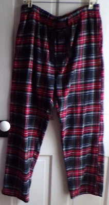 Open Trails Mens Red and Black Flannel Sleep PJ Pants  Pockets Size XL - Image 1 of 4