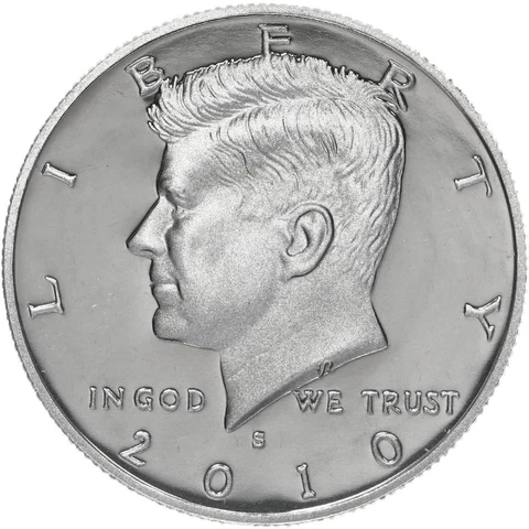2010 S Kennedy Half Dollar Gem Deep Cameo CN-Clad Proof Coin Cover