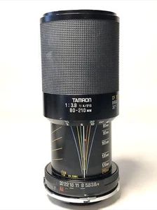 Tamron 80-210MM 1: 3.8 1: 4/210 CF Tele Macro BBAR MC 58 mm Camera Lens - Picture 1 of 7
