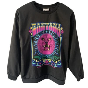 NUEVA Sudadera Carlos Santana Talla M Woodstock Music 1969 Festival Mujer Negra - Imagen 1 de 10