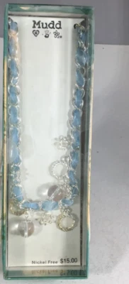 Collar Mudd plata y azul Foto 1 de 4