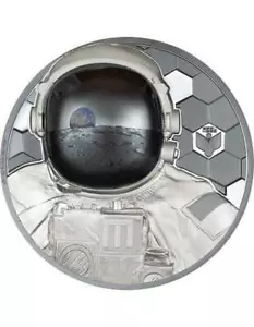 Islas Cook 2024 20$ ASTRONAUT Real Heroes 3 Oz moneda plata - Imagen 1 de 3