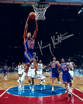 Foto firmada con autógrafo de Kerry Kittles 8x10 #7 NBA STAR NETS CLIPPERS  Foto 1 de 2
