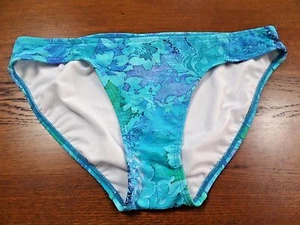 NWT LAUREN Ralph Lauren Oceania Floral Blue Print Hipster Bikini Bottom Sz 6  - Picture 1 of 5