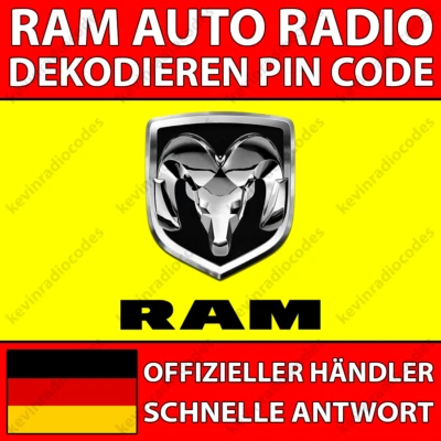 ✅RAM RADIO DEKODIEREN PIN CODE VP2 VP3 VP4 UCONNECT 5.0 7.0 8.4 12.0 MOPAR NAV✅ - Bild 1 von 4