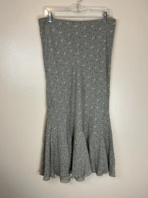 Falda midi floral Sundance 8 100 % seda con volantes hadas cabaña pradera encaje gasa Foto 1 de 3