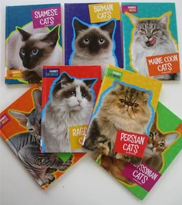 FAVORITE CAT BREEDS Series 7 Children HC Book Lot PERSIAN RAGDOLL SPHYNX BIRMAN+ - Picture 1 of 12