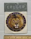 NIP Kruger National Park South Africa Male Lion Round Sticker Decal Emblem