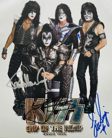 KISS Signed Picture Gene Simmons Paul Stanley Autograph Photo Thayer Eric Proof Cover