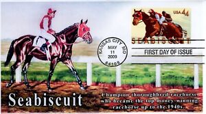 AO-U668, 2009, Seabiscuit, First Day Cover, Add-on Cachet, Standard Postmark, SC