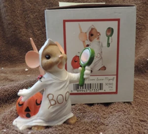NIB Enesco Charming Tails "SOMETIMES I EVEN SCARE MYSELF" MOUSE Figurine - Picture 1 of 1