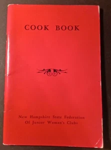 COOK BOOK NEW HAMPSHIRE STATE FEDERATION OF JUNIOR WOMEN'S CLUBS - Picture 1 of 11
