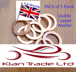 M38 x 45MM x 1.5 Thickness Sealing plug Plain fuel Copper Washer Engine x 5 pcs - Picture 1 of 1