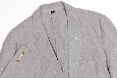 J. CREW Ludlow Somelos Fabric Striped Blazer Mens Cotton/Linen 42R - Image 1 of 4