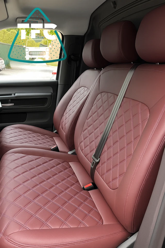 SEAT COVERS FOR VW ID BUZZ ECO LEATHER + DIAMOND STITCHING BESPOKE COVERS - Image 1 of 4