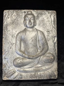 Vintage Buddha Wall Art Plaque 8" X 10" Spiritual Meditating Home Decor VTG  - Picture 1 of 7