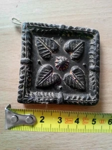 Springerle Model Form Wachs Schwarz alt Blume Blätter Deko Anhänger - Bild 1 von 3