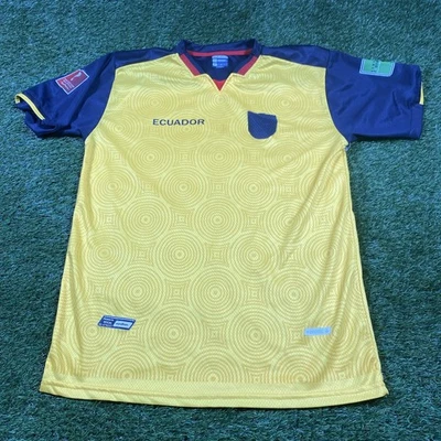 Camiseta masculina de futebol Equador grande maratona 2022 Copa do Mundo amarela  - Imagem 1 de 4