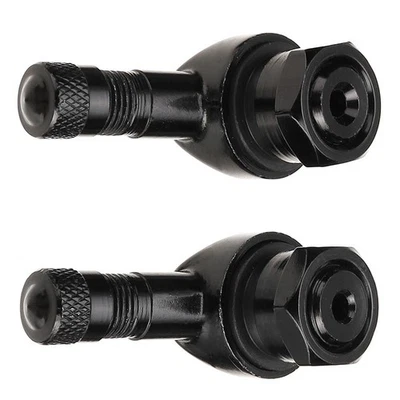 2pcs Black Motorcycle CNC 90-Degree Angle Wheel Tire NCY Leak-proof TWPO Valve - Image 1 of 4