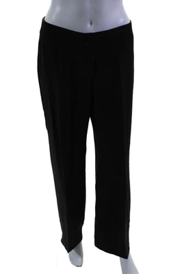 Pantalones para mujer Armani Collezioni negros de tiro alto plisados de pierna recta talla 42 Foto 1 de 4