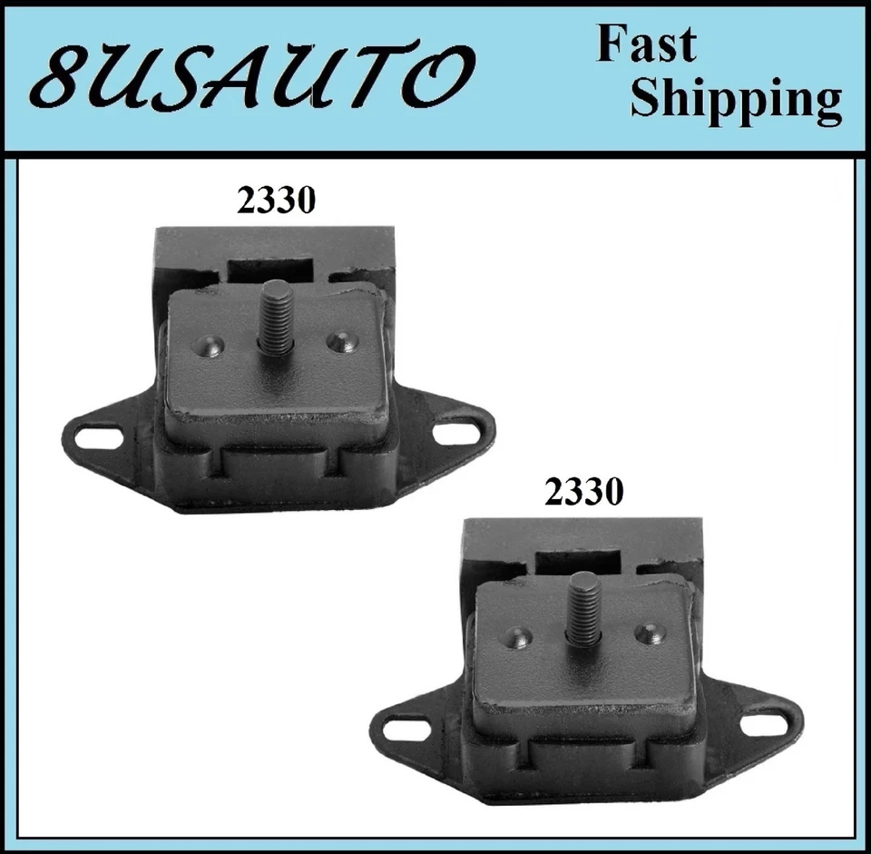 2 PCS FRONT LEFT & RIGHT MOTOR MOUNT FIT JEEP CHEROKEE, CJ5, CJ6, CJ7, COMMANDO - Image 1 of 3