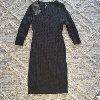 Polo Ralph Lauren Women’s Sweater Dress Cable Knit Cashmere Cotton Med Old Money - image 1 of 4