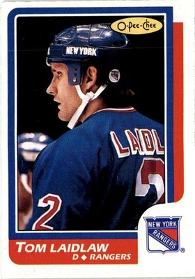 1986-87 O-Pee-Chee #147 Tom Laidlaw New York Rangers - Image 1 of 2