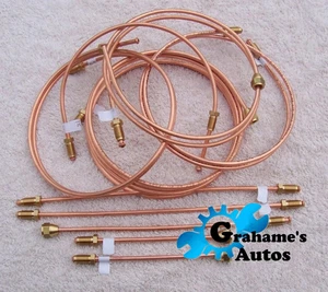 Wolseley 1500 / Riley 1.5 Kupfer Bremsleitungssatz mit Messingverschraubungen RHD - Bild 1 von 1