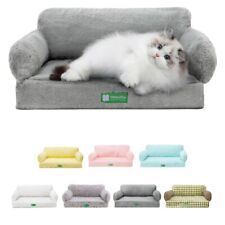 Mewoofun Fluffy Soft Dog Cat Bed Pet Sofa Anti-slip with Removable Cover Indoor