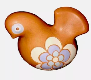 Vintage Tonala Hand Painted Red Clay Bird Figurine Folk Art - Picture 1 of 2