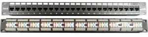 Universal 24 Ports Network Data Rack Patch Panel Rack Cat5/Cat5e/Cat6 1U RJ45 - Picture 1 of 1