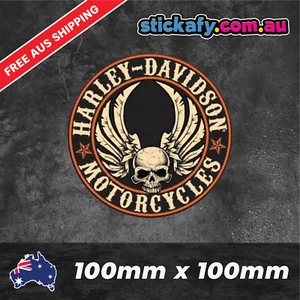 Harley Davidson Sticker Sticker Funny Laptop Car Window Bumper 4x4 Ute Decal - Picture 1 of 4
