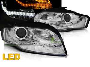 Headlights Daylight for AUDI A4 B7 2004-2008 Chrome Sequential indicators LED CA