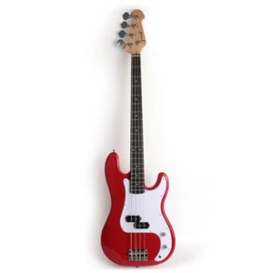 Four 4 String Electric Guitar Maple Neck P-Bass Rosewood Fretboard Red - Picture 1 of 8
