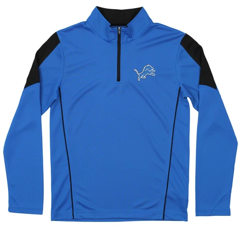 Outerstuff Youth NFL Detroit Lions Lightweight 1/4 Zip Pullover Cover