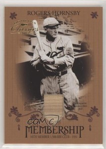 2003 Donruss Classics Membership VIP Memorabilia /31 Rogers Hornsby #M7 HOF