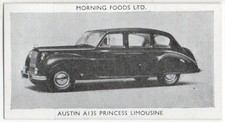 MORNING FOODS TRADE CARD MODERN CARS 1954 No. 15. A135 AUSTIN PRINCESS LIMOUSINE