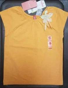 NWT Girls 5 Gymboree WILDFLOWER FIELDS orange ss top fabric flower vtg 2005 htf - Picture 1 of 2