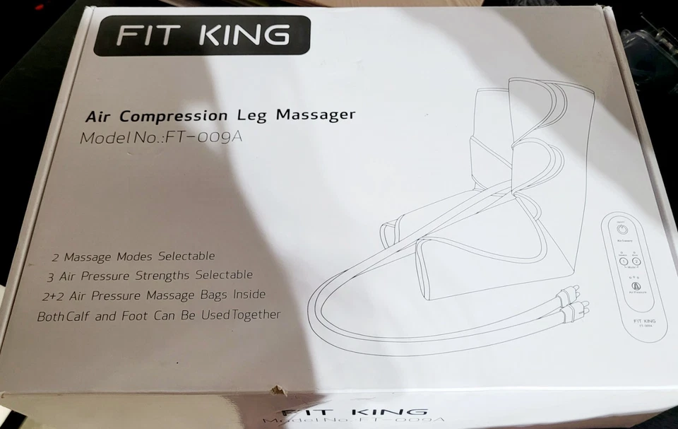 Fit King Air Compression Leg Massager Black Model FT-009A - Image 1 of 2