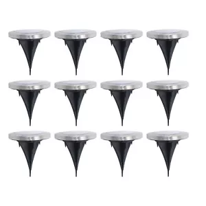 LABLT Solar Lights 12 Pack Solar Lights Outdoor Waterproof 8 LED Solar Garden - Picture 1 of 10