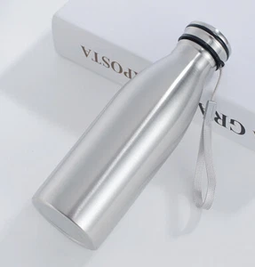 Sports Bottle Stainless Water Drink Hydration Quality Sleek Durable - Picture 1 of 7