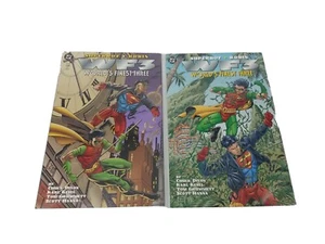 WORLDS FINEST THREE Paperback GRAPHIC NOVEL SET Books 1-2 1st Ed WF3 DC Comics - Picture 1 of 4