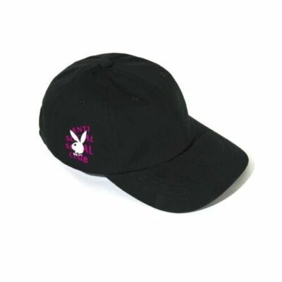 Anti Social Social Club Hat Playboy Remix Cap Black Pink ASSC bape - Image 1 of 3