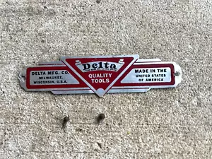Delta Quality Name Tag Badge 24" Scroll Saw 4 1/4" x 1 1/8" Rockwell Milwaukee - Imagen 1 de 1