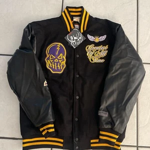 Kobe Bryan Headgear Classics Los Angeles Lakers World Champion Jacket BLK Sz XL - Picture 1 of 8